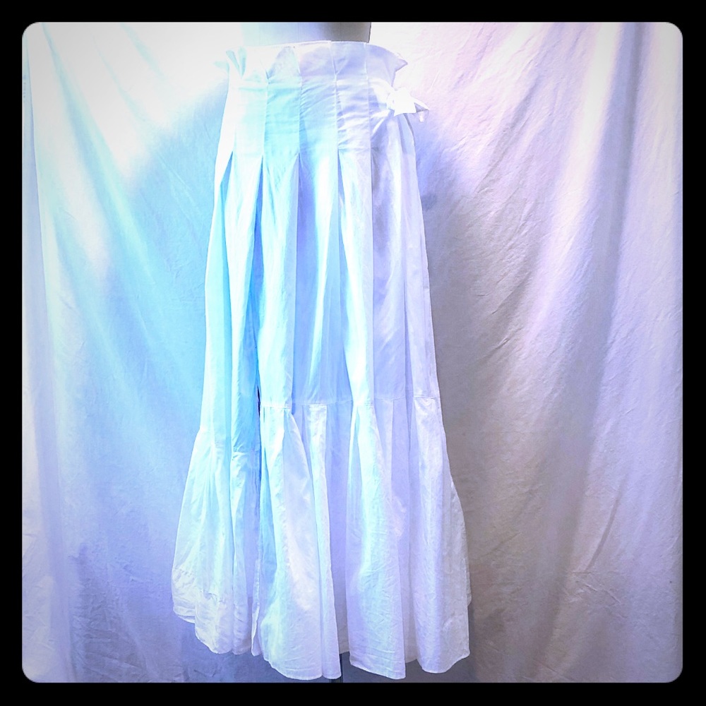 SPORTMAX Cotton voile prairie skirt.